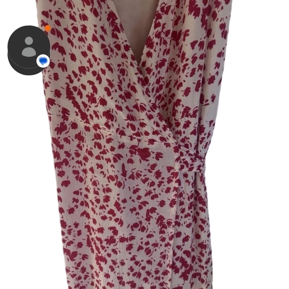 NWT Olivaceous Pink and White Asymmetrica Warped l Maxi Dress - Picture 3 of 14